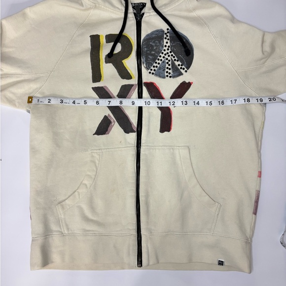Roxy Cream Hoodie Vintage-Style - Picture 6 of 7